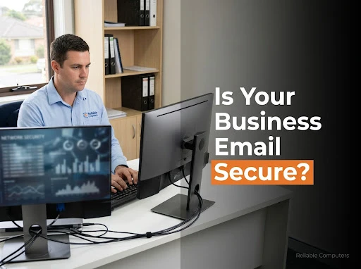 Is my business email secure because I use Gmail or Outlook? No.… — from our Google Business Profile